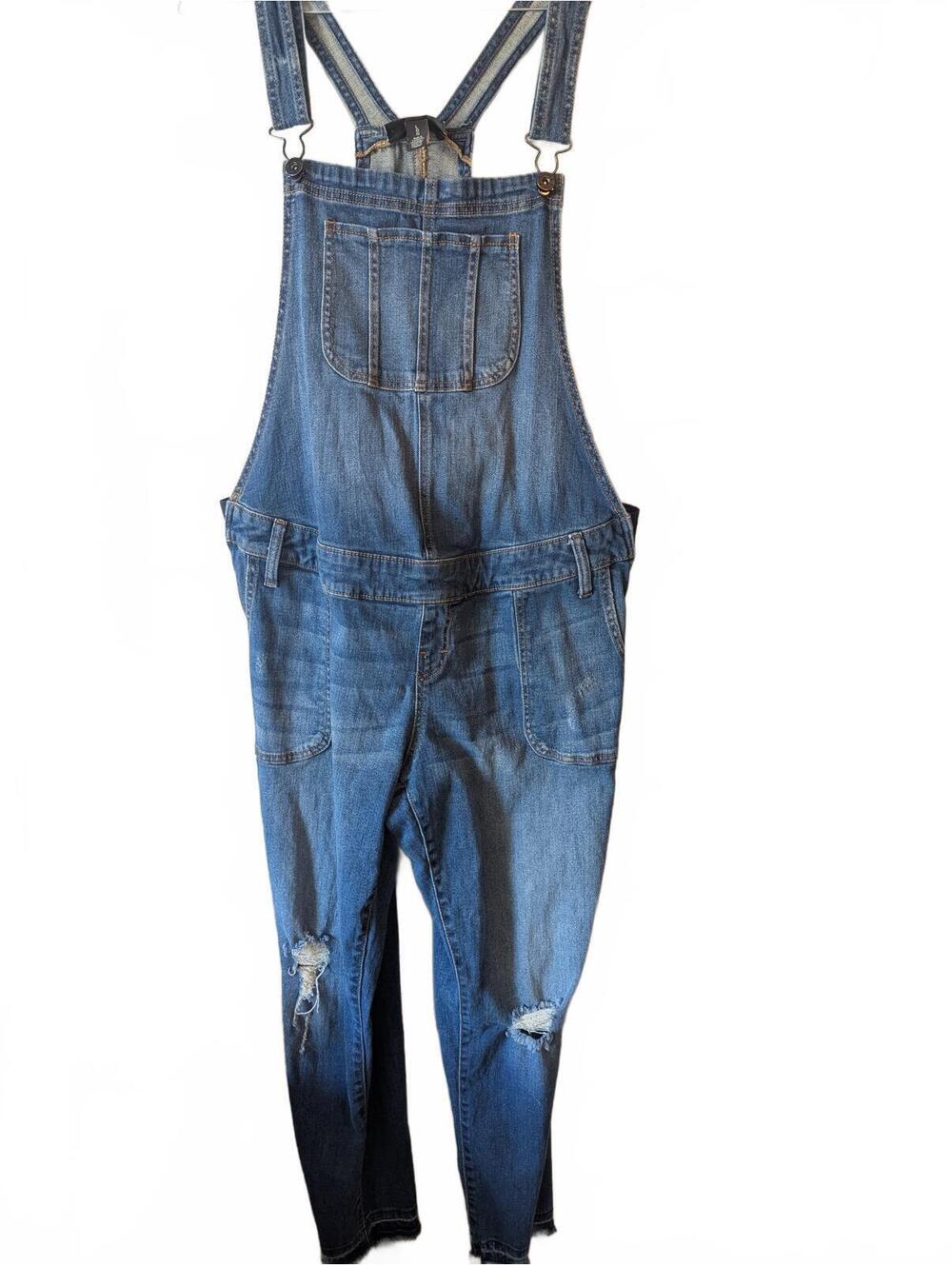 Indigo Blue Women's Denim Overalls Size Large